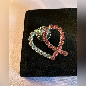 Fashion Heart Shaped Lapel Pin